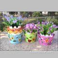 vasi da fiori quadrati per fioriera da esterno realizzati in ferro